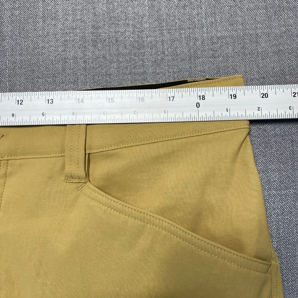 Orvis Mens Tech Pants 38x30 Tan Khaki Hiking Travel Performance Utility Trousers